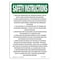 Signmission OSHA SAFETY INSTRUCTIONS, 10" Height, Decal, 10" x 7", Portrait, Read Understand Operation OS-SI-D-710-V-11459 - alternate 1